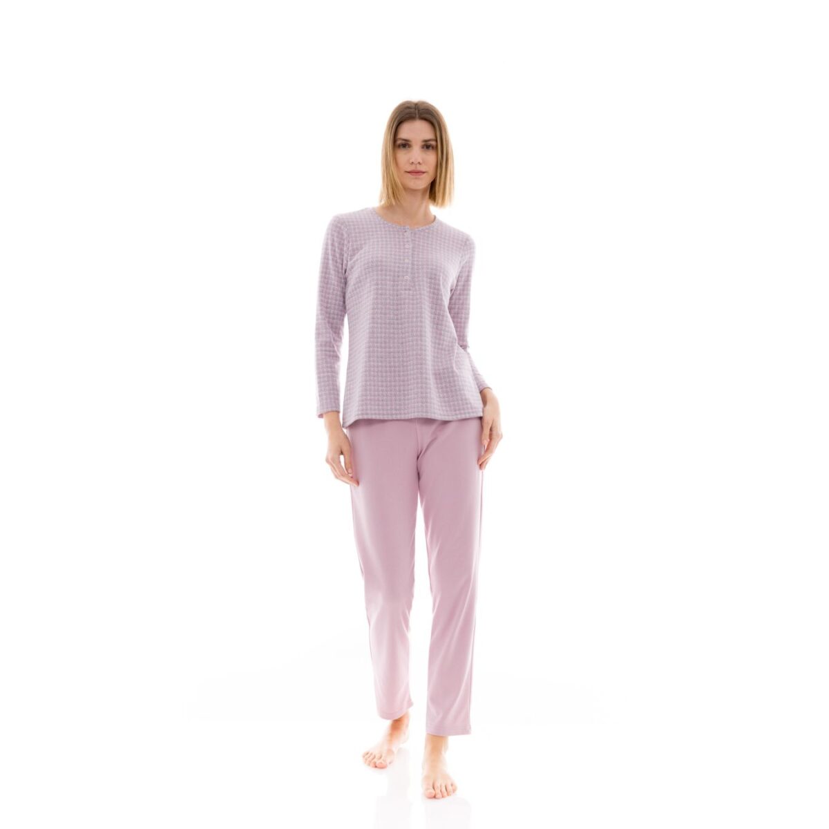 PYJAMA JACQUARD PETTIT PLAID W1500 Type /XXL Pink Label