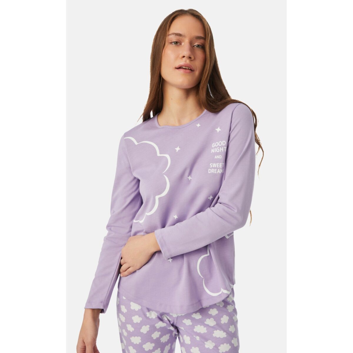Γυναικεία Πυτζάμα Dreams-Clouds Lavender 90-52401 Minerva