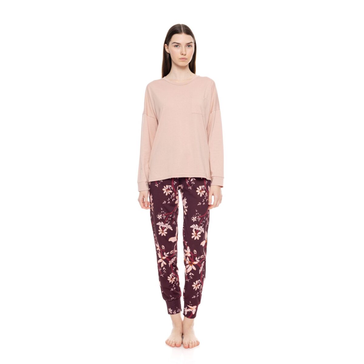 W1539 PYJAMA MAGENDA FLOWER Type /XXL