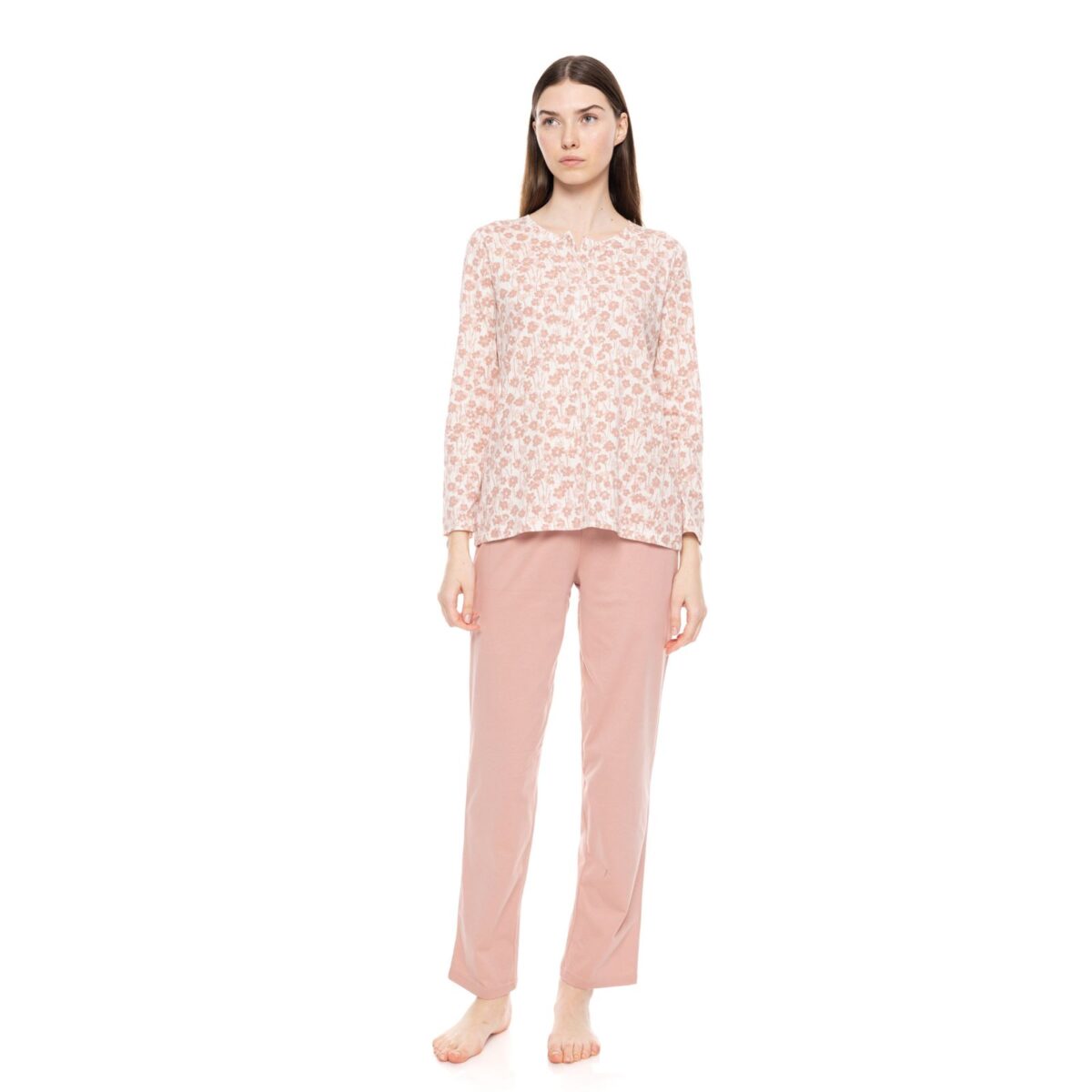 W1596 PYJAMA PINK FLOWER Type /XXL