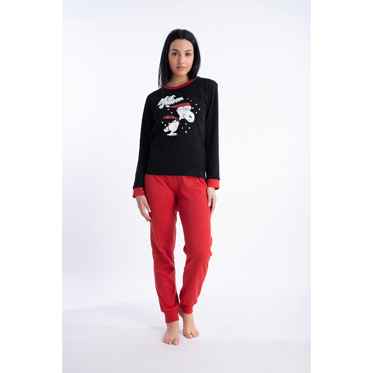 Πυζαμα Snoopy Let It Snow#65%Cott-35%Pol ΤΥΠΟΣ XL